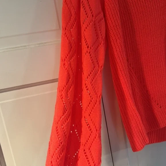 NWT Lily Pulitzer sweater. Spicy coral color (bright pink/red, not red) - Picture 3 of 4